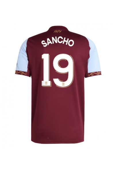 Aston Villa Jadon Sancho #19 Jalkapallovaatteet Kotipaita 2025-26 Lyhythihainen Aston Villa Jadon Sancho #19 Jalkapallovaatteet Kotipaita 2025-26 Lyhythihainen